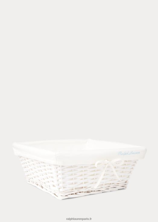 grand panier en osier 46T60T8099 bébé Ralph Lauren blanc