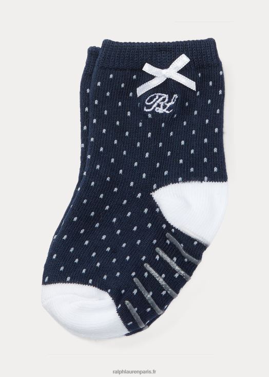 chaussette à pois 46T60T10038 bébé Ralph Lauren marine