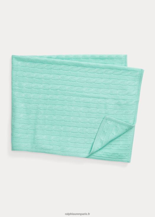 couverture en cachemire 46T60T8074 bébé Ralph Lauren turquoise