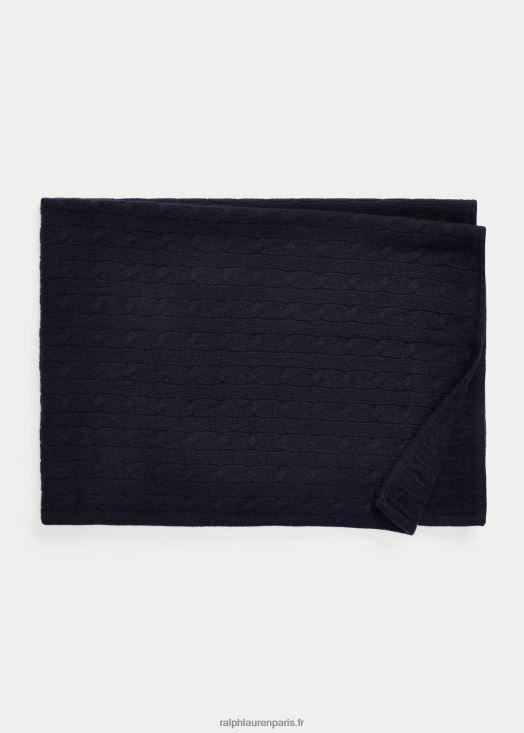 couverture en cachemire 46T60T8075 bébé Ralph Lauren marine universitaire