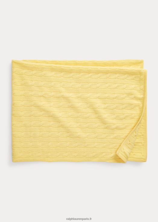 couverture en cachemire 46T60T8077 bébé Ralph Lauren beekman jaune