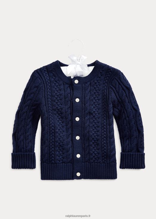 cardigan en coton à maille aran 46T60T8326 bébé Ralph Lauren