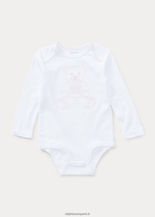 body brodé ours polo 46T60T7697 bébé Ralph Lauren blanc