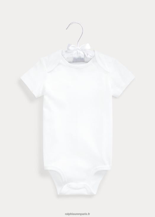 body en coton interlock 46T60T10012 bébé Ralph Lauren blanc