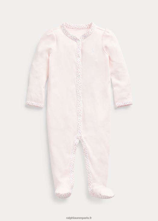 combinaison à fleurs 46T60T7715 bébé Ralph Lauren rose délicat