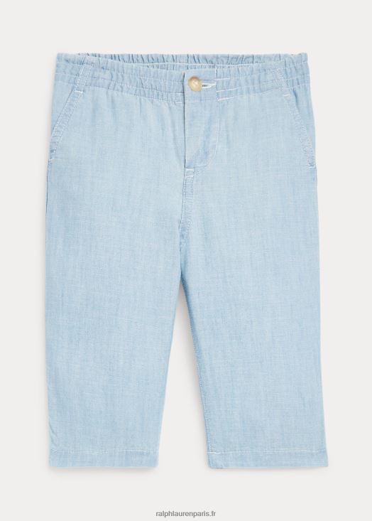 pantalon chambray polo prepster 46T60T8295 bébé Ralph Lauren chambray