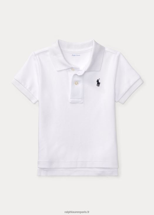 polo en coton doux 46T60T7890 bébé Ralph Lauren blanc