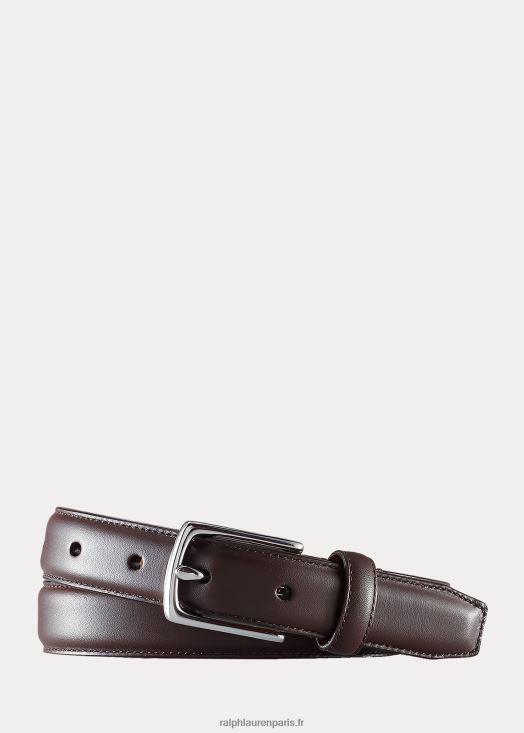 ceinture en cuir de veau 46T60T6333 enfants Ralph Lauren brun