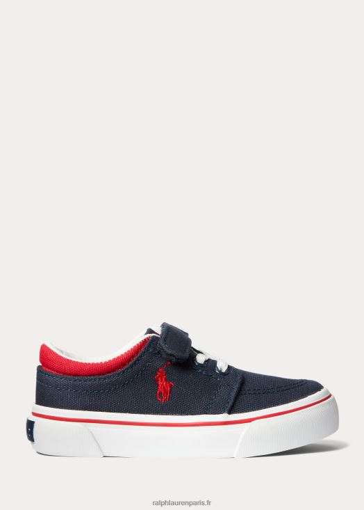 baskets en toile faxon x 46T60T6352 enfants Ralph Lauren marine