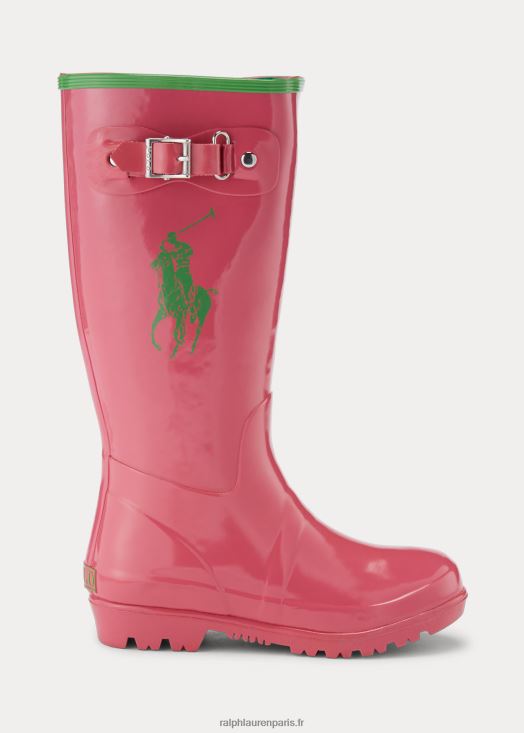 botte de pluie ralph 46T60T7293 enfants Ralph Lauren rose/vert