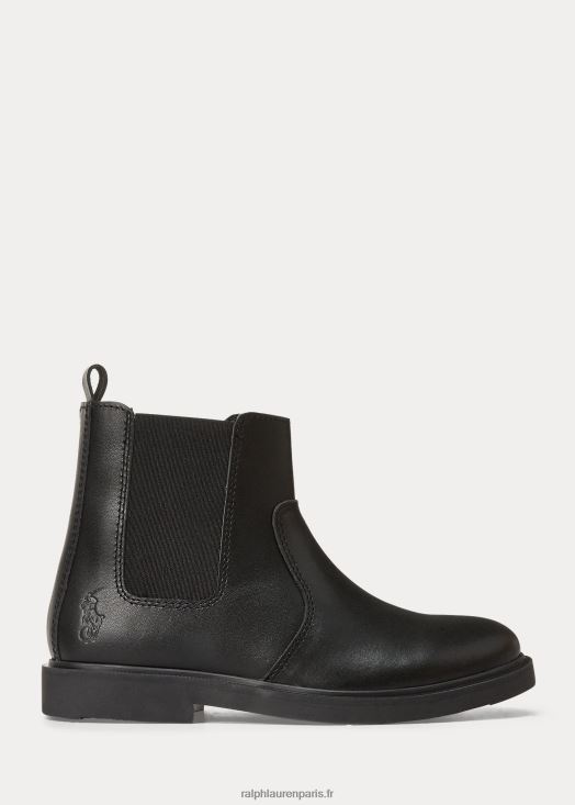 botte en cuir glaston 46T60T6381 enfants Ralph Lauren noir