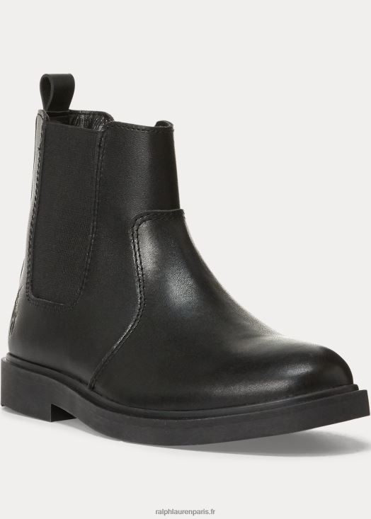 botte en cuir glaston 46T60T6381 enfants Ralph Lauren noir