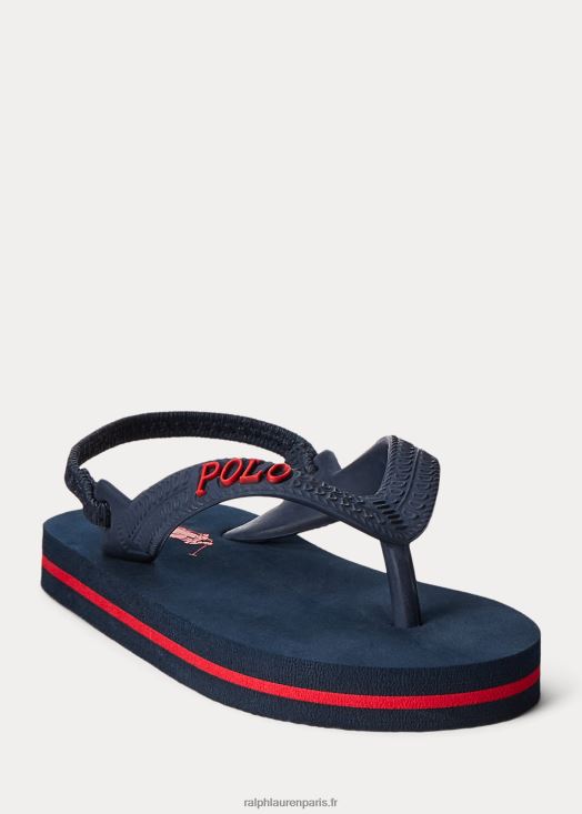 tongs camino 46T60T6350 enfants Ralph Lauren marine avec rouge