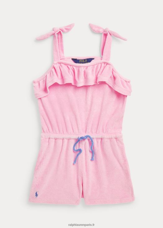 barboteuse en éponge à volants 46T60T9969 enfants Ralph Lauren rose carmel