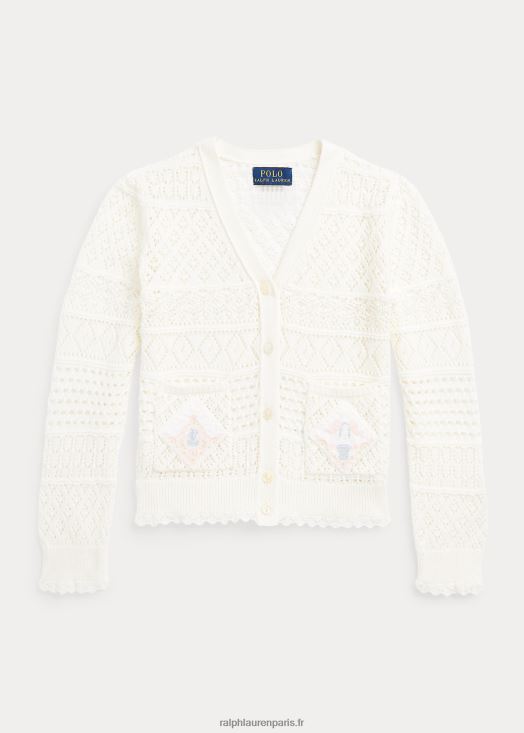 cardigan en coton pointelle 46T60T6851 enfants Ralph Lauren névis