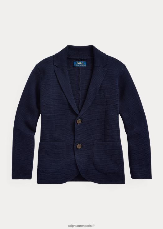 cardigan à revers crantés 46T60T5920 enfants Ralph Lauren marine rl