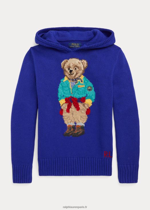 pull à capuche ours polo 46T60T6671 enfants Ralph Lauren ville royale