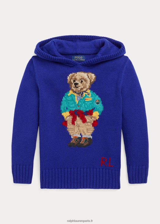 pull à capuche ours polo 46T60T9915 enfants Ralph Lauren ville royale