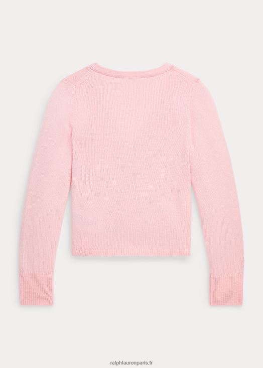 pull enveloppant 46T60T7461 enfants Ralph Lauren sable rose