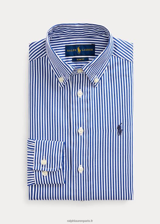 chemise ajustée à rayures 46T60T5831 enfants Ralph Lauren marine multi