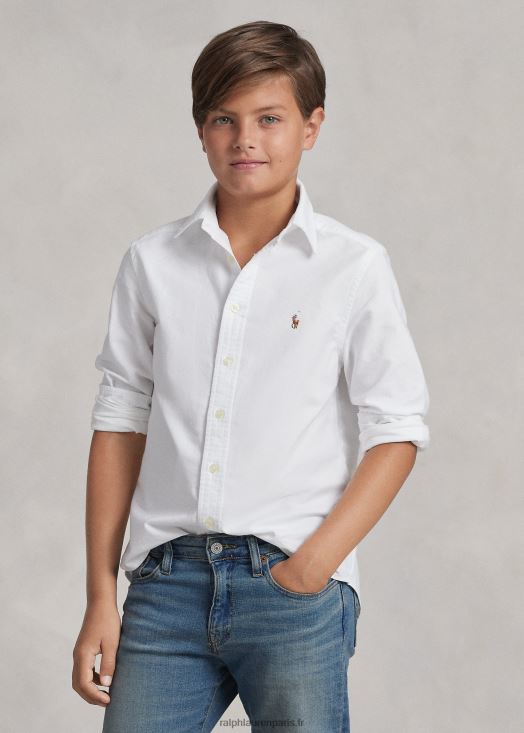 la chemise oxford iconique 46T60T6066 enfants Ralph Lauren blanc