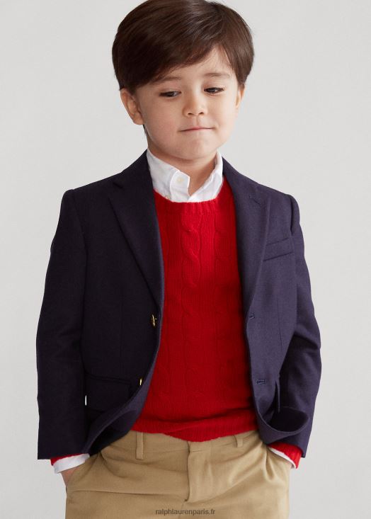 l'iconique blazer en daim 46T60T6443 enfants Ralph Lauren marine