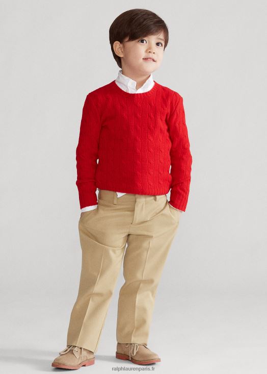 pantalon en gabardine de laine 46T60T6442 enfants Ralph Lauren bronzer