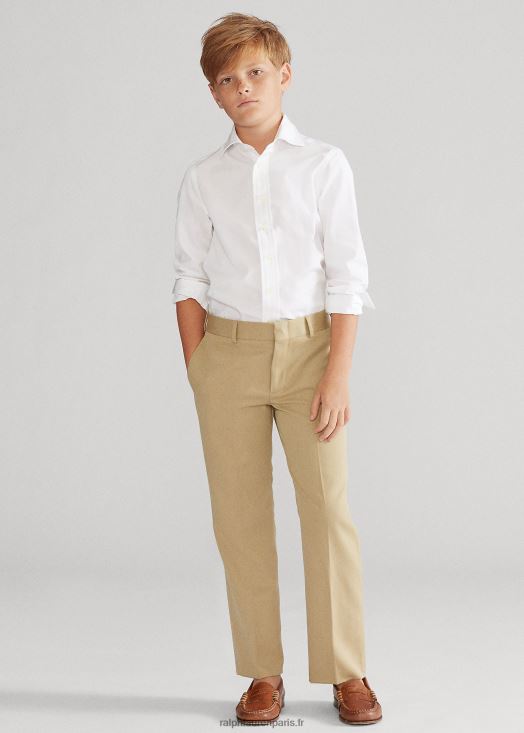 pantalon en gabardine de laine 46T60T6578 enfants Ralph Lauren bronzer