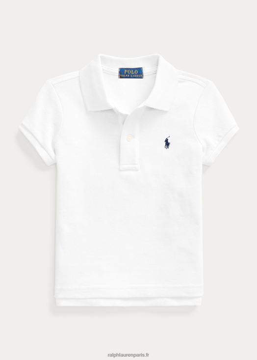 polo en maille de coton 46T60T6751 enfants Ralph Lauren blanc