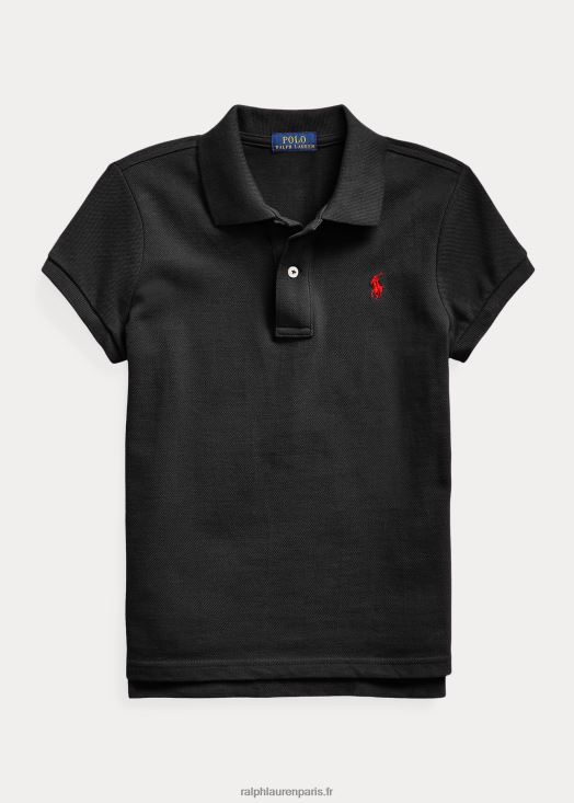 polo en maille de coton 46T60T6979 enfants Ralph Lauren noir