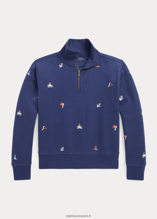 pull molleton marin 46T60T7487 enfants Ralph Lauren marine rustique