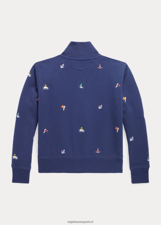 pull molleton marin 46T60T7487 enfants Ralph Lauren marine rustique