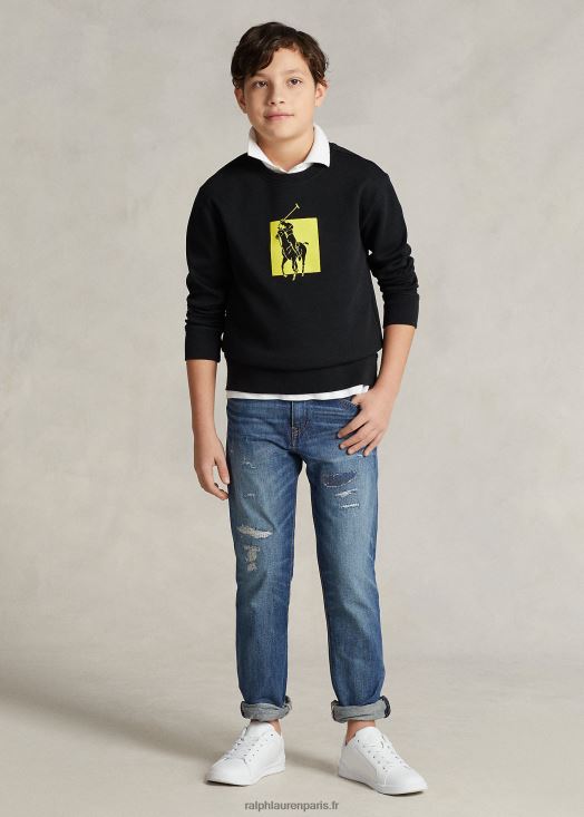 sweat à logo big pony 46T60T5973 enfants Ralph Lauren noir