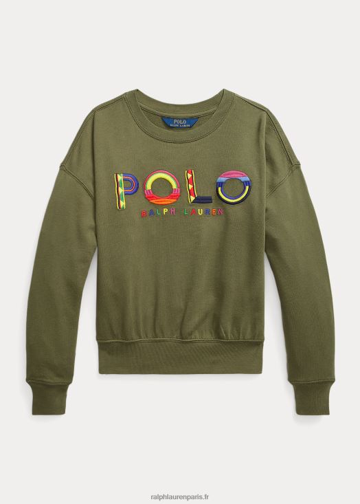 sweat à logo imprimé 46T60T7112 enfants Ralph Lauren sauge noire