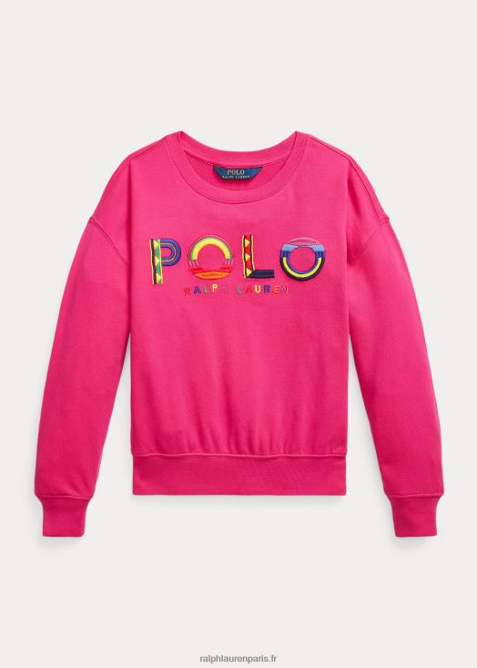 sweat à logo imprimé 46T60T7113 enfants Ralph Lauren accent rose