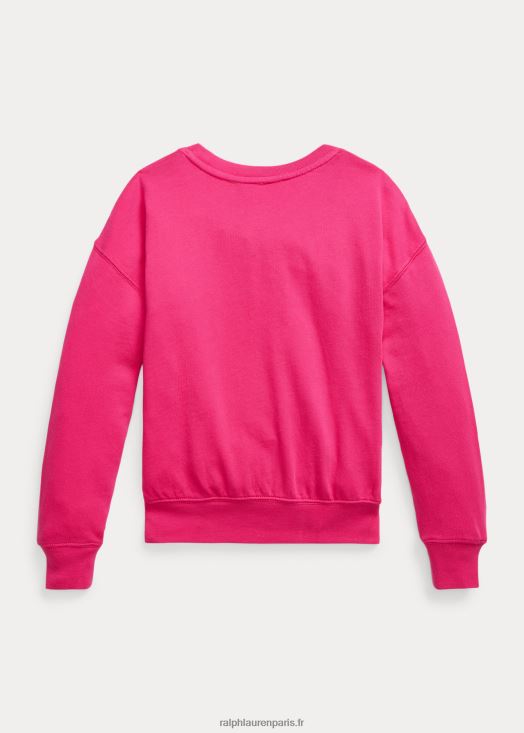 sweat à logo imprimé 46T60T7113 enfants Ralph Lauren accent rose