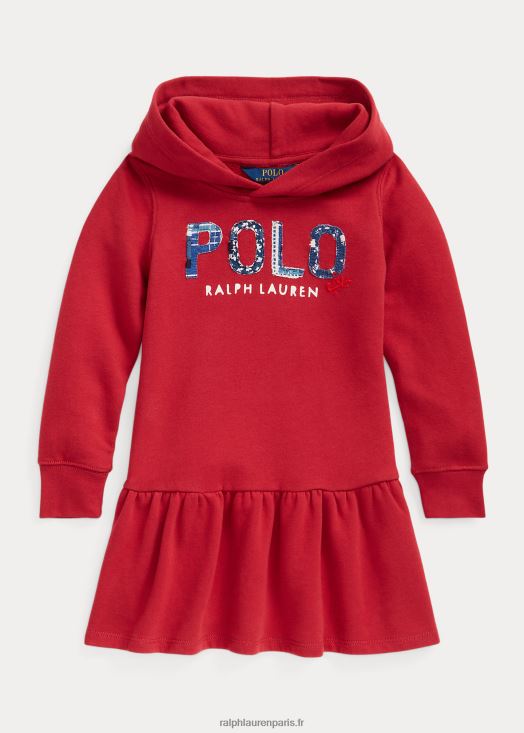 robe à capuche en molleton à logo 46T60T7410 enfants Ralph Lauren piment