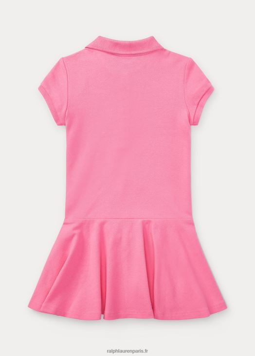 robe polo à manches courtes 46T60T6941 enfants Ralph Lauren rose