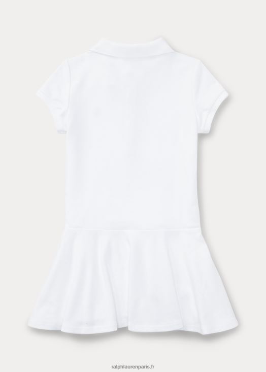 robe polo à manches courtes 46T60T6942 enfants Ralph Lauren blanc