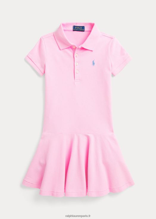 robe polo à manches courtes 46T60T6945 enfants Ralph Lauren rose carmel