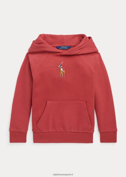 sweat à capuche polaire big pony 46T60T7352 enfants Ralph Lauren piment