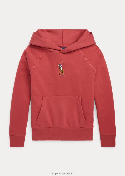 sweat à capuche polaire big pony 46T60T7495 enfants Ralph Lauren piment