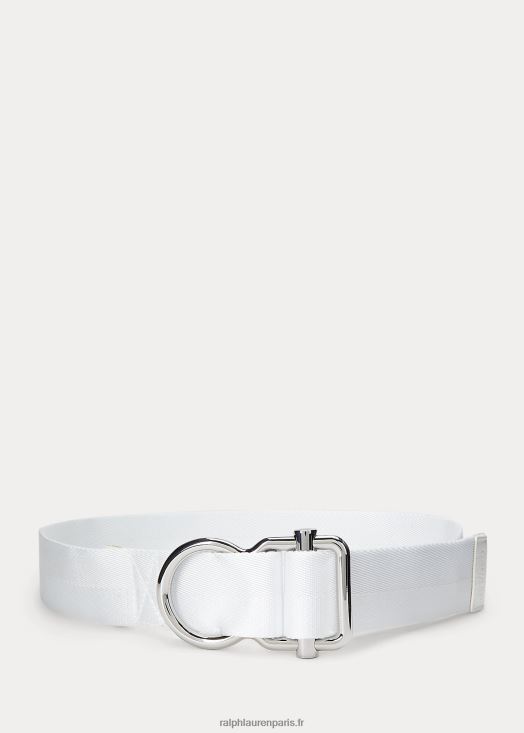 ceinture à chevrons 46T60T4951 femmes Ralph Lauren blanc