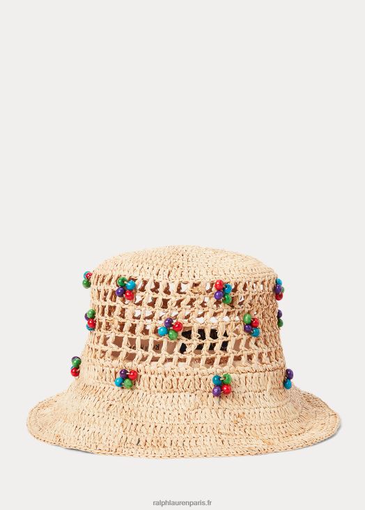 bob en raphia au crochet 46T60T5558 femmes Ralph Lauren naturel