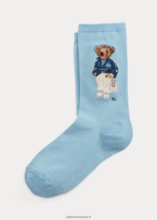 chaussette polo ours 46T60T5491 femmes Ralph Lauren bleu ciel