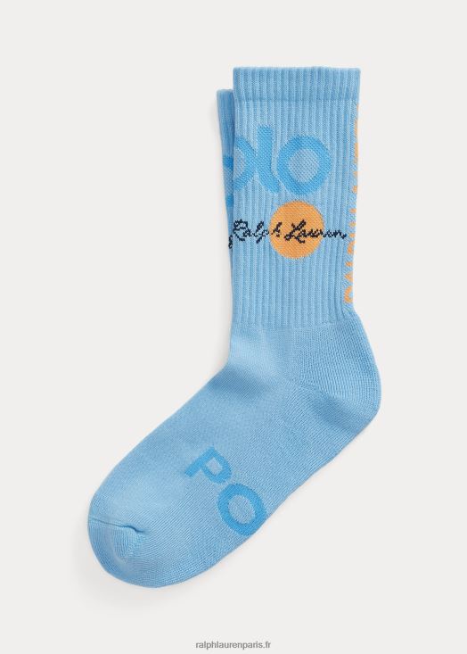 chaussettes à logo 46T60T5508 femmes Ralph Lauren bleu ciel