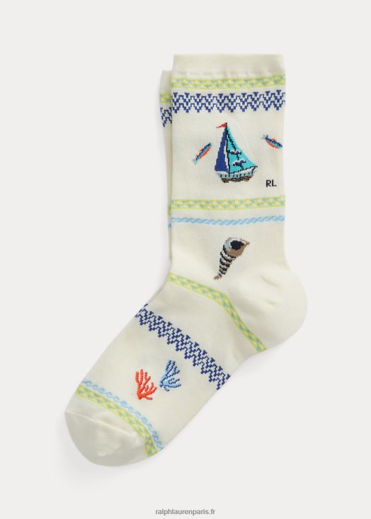 chaussettes à motif nautique 46T60T5499 femmes Ralph Lauren multi