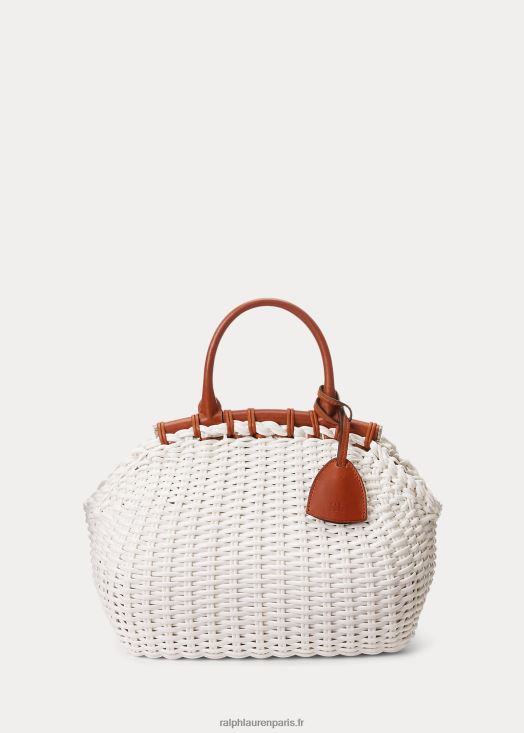 sac à main mini basket verni 46T60T5142 femmes Ralph Lauren blanc