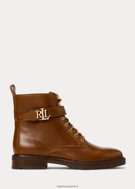 botte en cuir bruni eldridge 46T60T5131 femmes Ralph Lauren