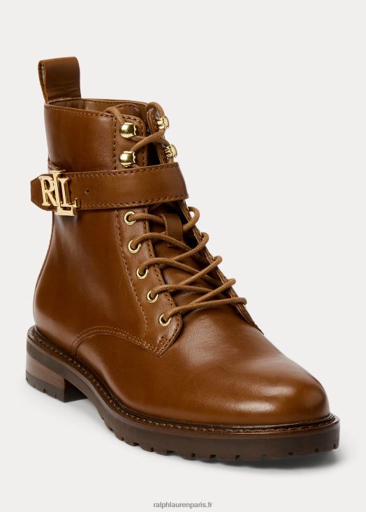 botte en cuir bruni eldridge 46T60T5131 femmes Ralph Lauren